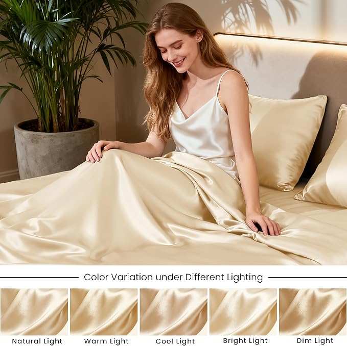 Love's cabin California King Satin Sheet Sets - Image 7