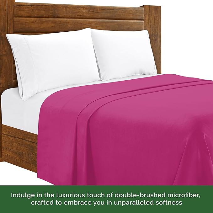 Elegant Comfort Wrinkle-Free 1500 Premier Hotel Quality 1-Piece Flat Sheet - Image 5