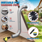 Sealegend 15-Piece Dryer Vent Cleaner Kit Omnidirectional Dryer Cleaning Kit Include 30 Feet Dryer Vent Brush, Black Dryer Lint Vacuum Attachment&Dryer Lint Trap Brush, Vacuum & Dryer Adapters