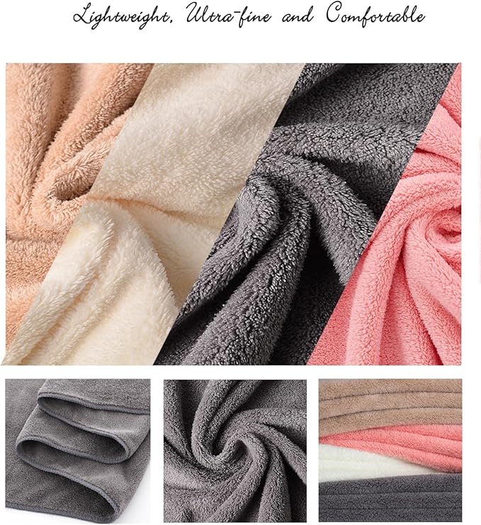 Lumimi Towels 4 Soft Microfiber Bath Towel Set Salon Gym Yoga Travel Super - Image 3