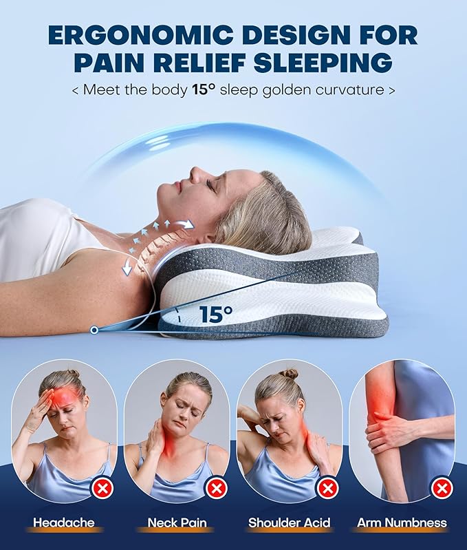 5X Pain Relief Cervical Neck Pillow - Image 3