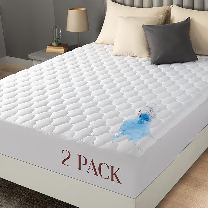 Utopia Bedding 2 Pack Waterproof Mattress Protector, King Mattress Pad by UTOPIABEDDING