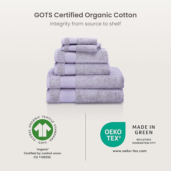 BIOWEAVES 100% Organic Cotton Bath Sheet Set of 2 | Soft Oversized Bath Towels - Image 8
