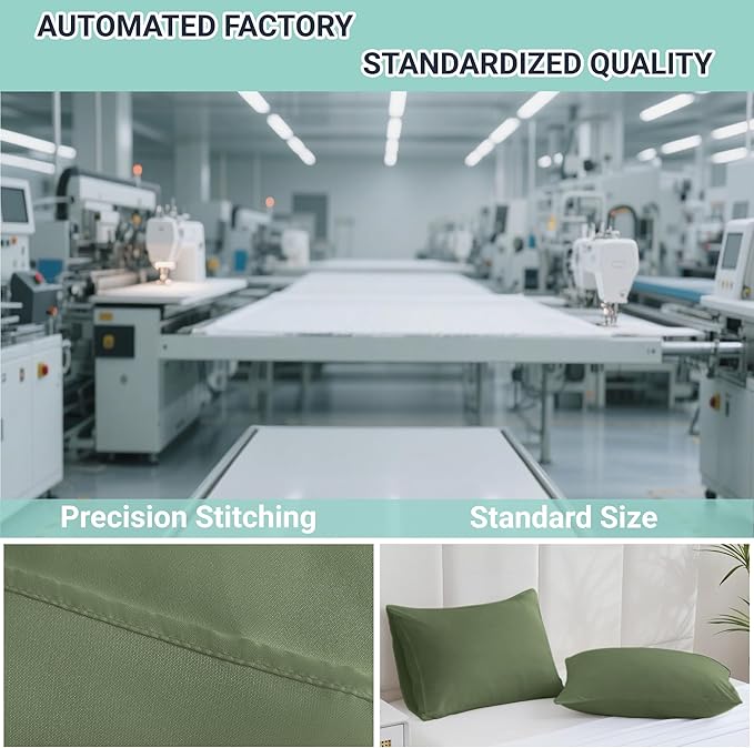 ZPECC Pillow Cases Standard Size Set of 12, 20x26 Envelope Closure Pillowcases - Image 4