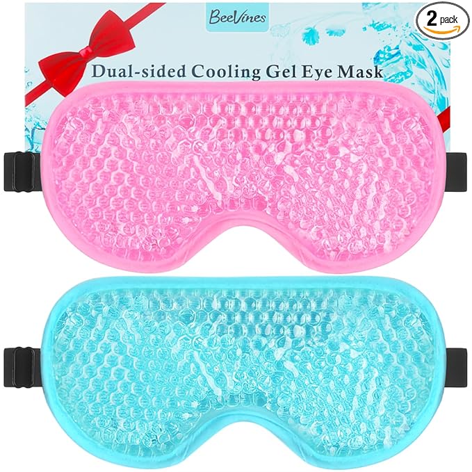 BeeVines Gel Eye Mask, 2 Pack Cooling Ice Masks by BeeVines
