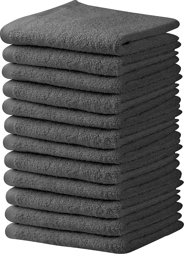Towel and Linen Mart Grey Salon Towels, and Home Hair Care 12 Pack by T+%26+L+Towel+and+Linen+Mart