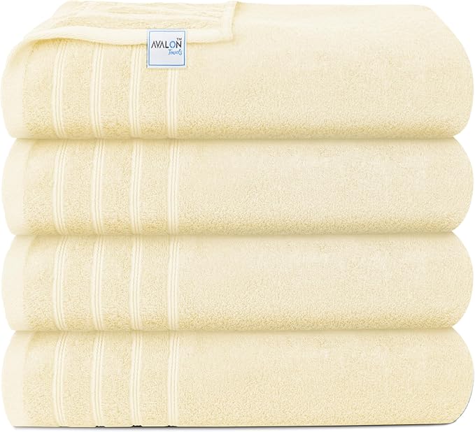 Avalon Towels Bath Towels Set of 4, Size 30 x 60 Inches, Highly Soft and - Image 3