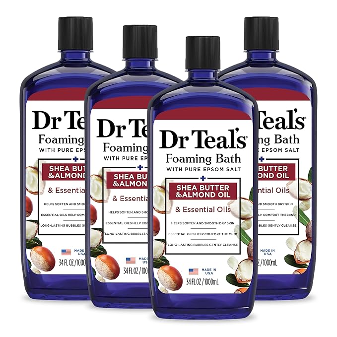 Dr Teal's Foaming Bath with Pure Epsom Salt, Shea Butter & Almond, 34 fl oz by DrTeals