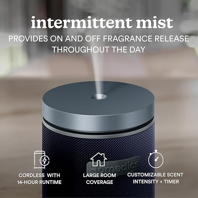 Homedics SereneScent Waterless Essential Oil Diffuser, Cordless Rechargeable - Image 2