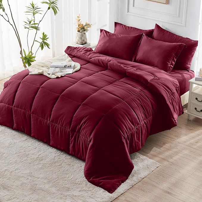 JOLLYVOGUE Queen Comforter Set, Ultra-Soft Bed in a Bag Queen Size 7 Pieces - Image 8