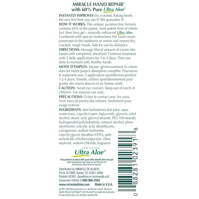 Miracle Hand Repair Cream for Dry Cracked Hands 32 oz Best Healing Hand Cream - Image 6
