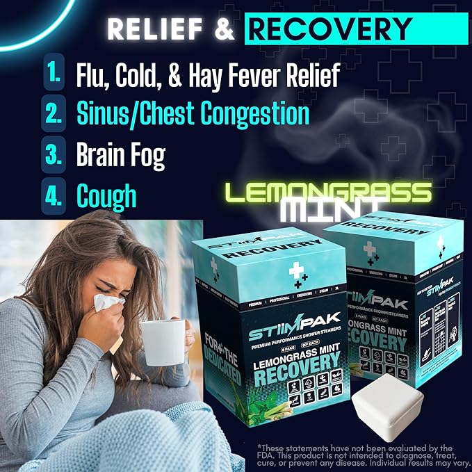 Shower Steamers for Sinus Relief | Recovery | XXL 80g Cold & Flu, Post-Workout - Image 4