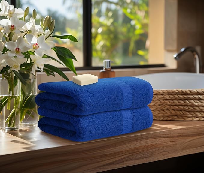 Avalon Towels Luxury 8 Piece Blue Towels Set, 2 Bath Towels, 2 Hand Towels and - Image 3