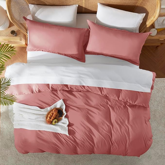 Nestl Pink Clay Duvet Cover Queen Size - Image 5