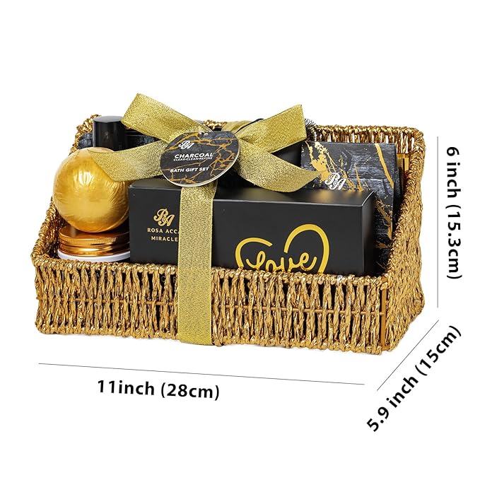32 Pcs Mother's Day Gift for Mom, Charcoal Bath & Body Gift Basket Set for - Image 8