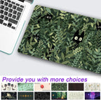 Cute Anime Cats Desk Mat Green Leaves Kawaii Mousepad XXL Extended Large Gaming Mouse Pad Cat, Aesthetic Extended Laptop Keyboard Mat Desk Pad for Women Office Gamer Girl Decor 31.5x15.75 in