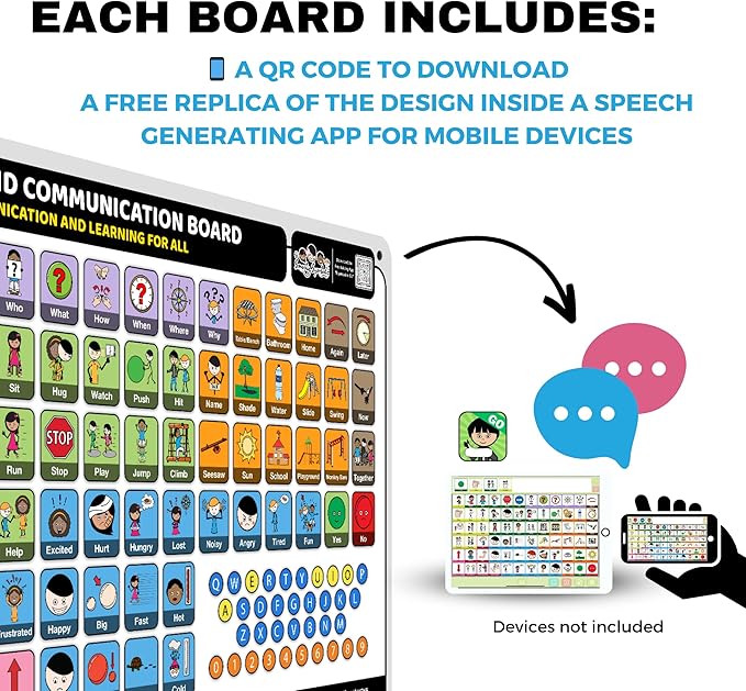 Weather-Proof Aluminum School Playground Communication Board for Autism - Outdoor Inclusive Communication Aid, Lightweight & Durable for Autism & Inclusive Play