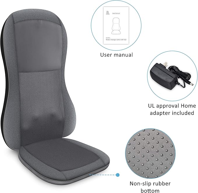 COMFIER Shiatsu Full Back Massager, Massage Chair Pad - Image 9