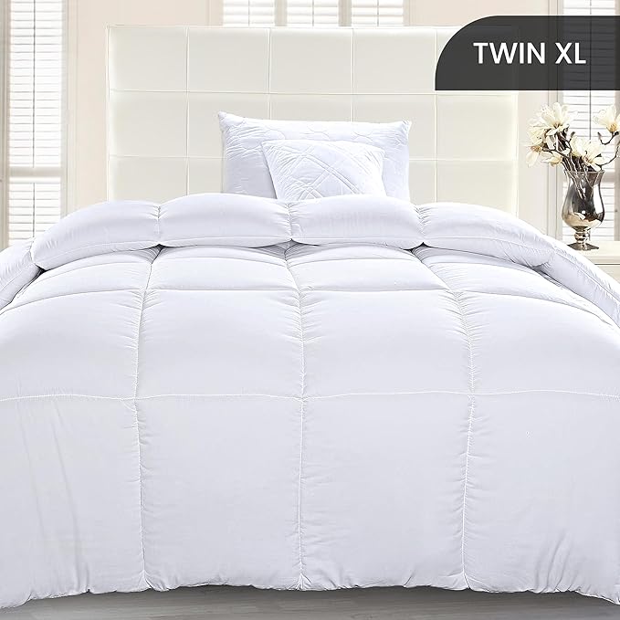Utopia Bedding Twin XL Comforter Duvet Insert, Quilted White Comforter - Image 2