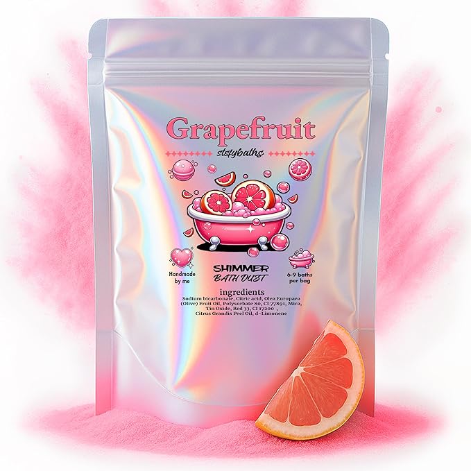 Pink Grapefruit Shimmer Bath Bomb in A Bag by Unknown
