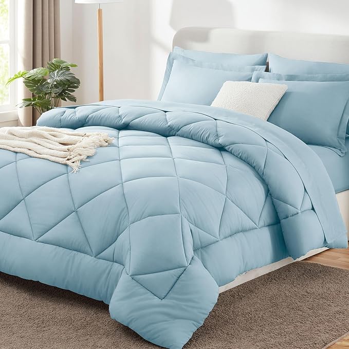 CozyLux Full Size Comforter Sets Light Blue by CozyLux