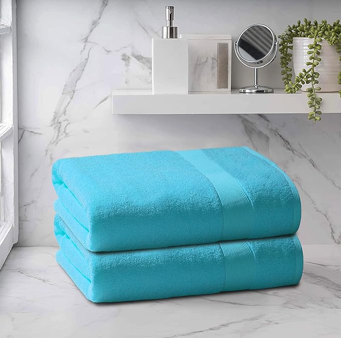 Belizzi Home Premium Cotton Oversized 2 Pack Bath Sheet 35x70-100% Pure Cotton - Image 3