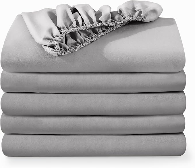 Bare Home 5-Pack Fitted Bottom Sheets Twin by BareHome