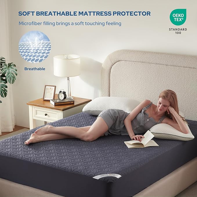 BEDLORE Waterproof Mattress Protector, King Size Mattress Pad - Image 3