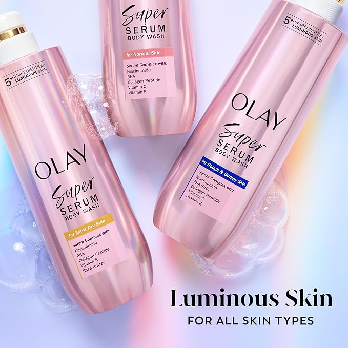 Olay Super Serum Body Wash for Rough & Bumpy Skin, Hydrating & Renewing Serum - Image 11