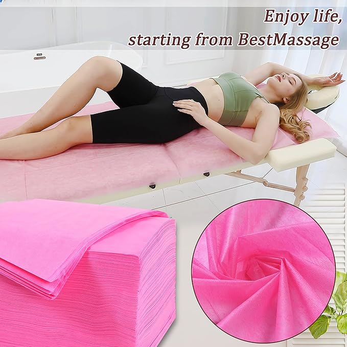 Disposable Bed Sheets 200 Pcs 31" x 71" Massage Table Sheets Non Woven Fabric - Image 3