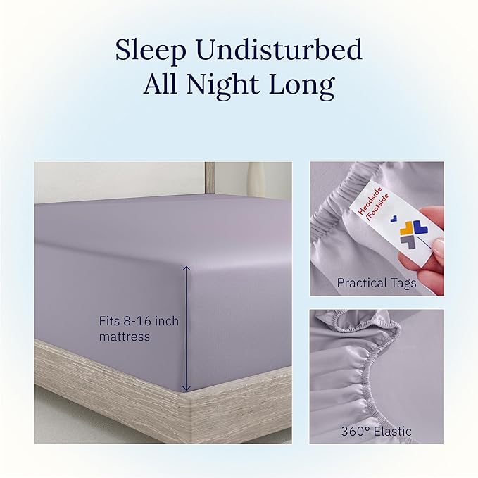 California Design Den King Size Deep Fitted Sheet, Soft 400 Thread Count 100% - Image 6