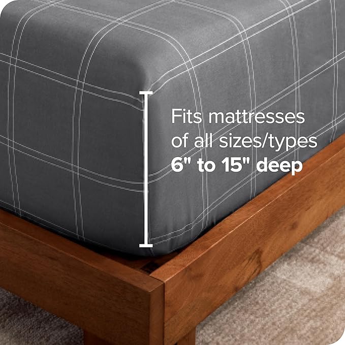 Bare Home Fitted Bottom Sheet Queen - Image 3