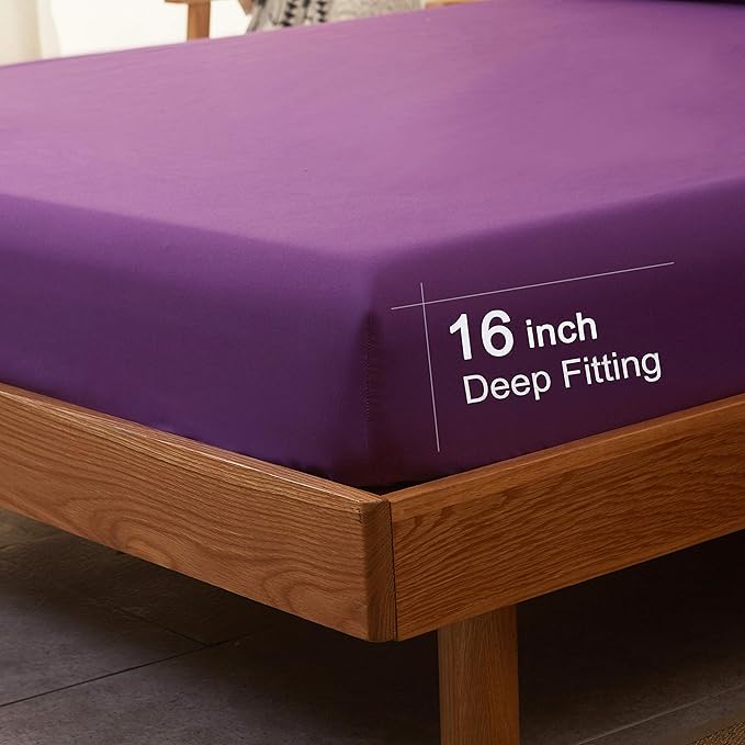 SONORO KATE Sheets Super Soft Microfiber 1800 Thread Count 18 Inch Deep Pocket - Image 6