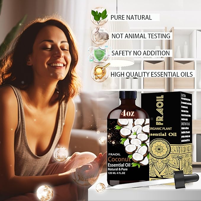Coconut Essential Oil, Coconut Oil 4 Fl Oz 120ML - Image 2