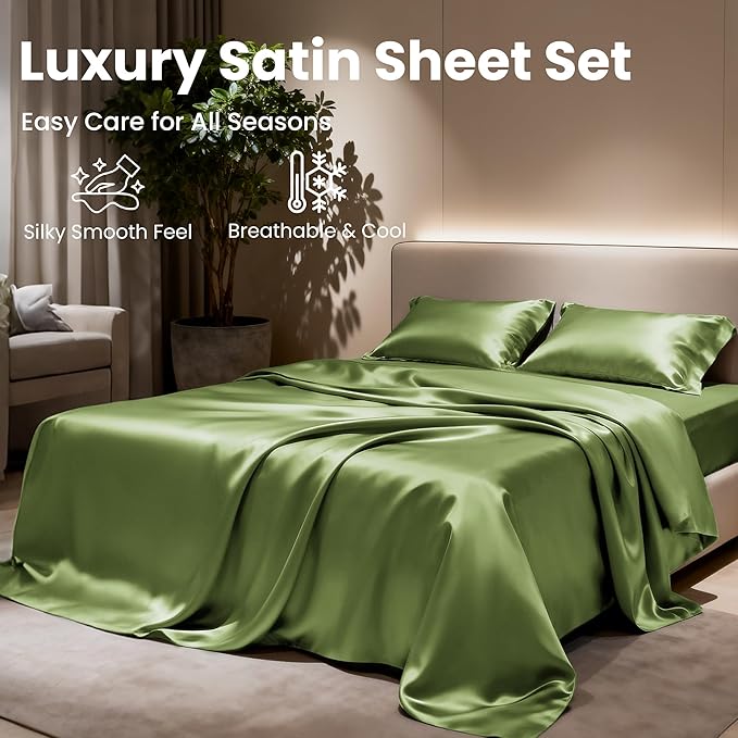 Love's cabin Twin Satin Sheets Sets - Image 8