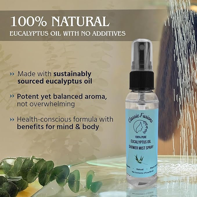 100% Pure Eucalyptus Oil Shower Spray – 2oz Natural Mist - Image 8