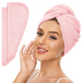 SimpleField 2 Pack Microfiber Hair Towel Wrap by SimpleField