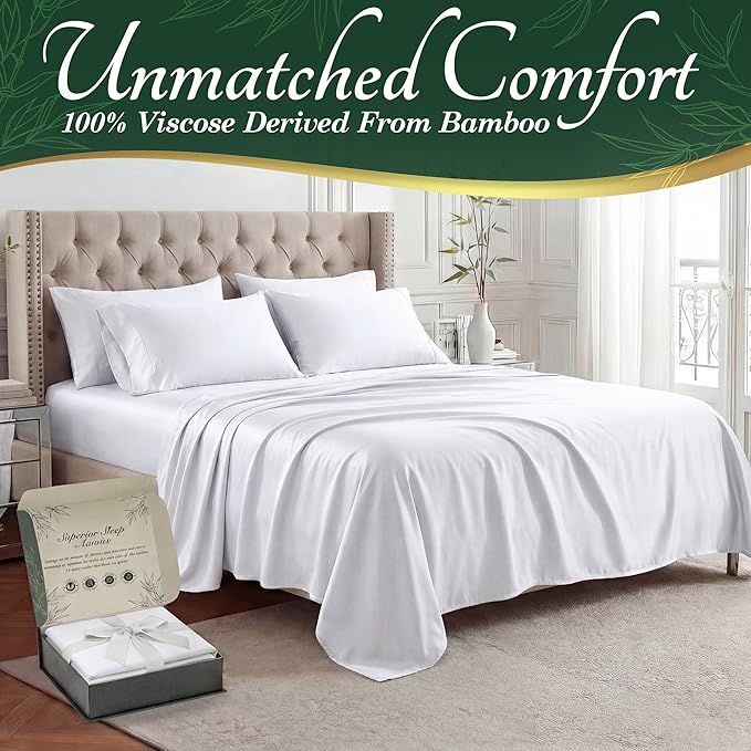 DECOLURE 100% Viscose Derived from Bamboo Sheets King Size - Image 2