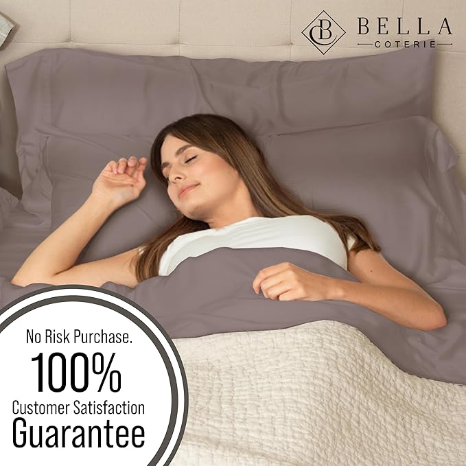 Bella Coterie | Luxury Bamboo Viscose Queen Size Pillowcase Set | 100% - Image 5