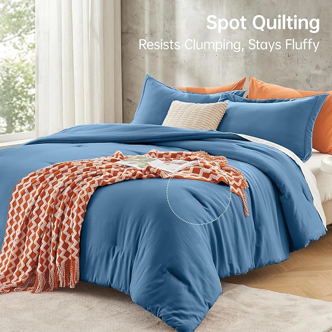 MUXHOMO Full Comforter Sets, All Season Ultra Soft Down Alternative Bedding - Image 5