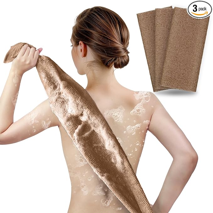 ARCH&M Exfoliating Shower Towel – 35-Inch Japanese Beauty Washcloth Back by ARCHM