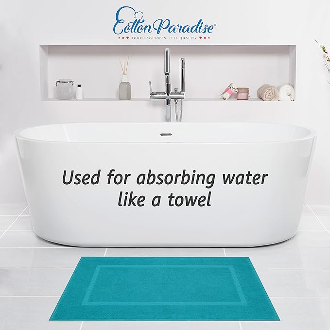 Cotton Paradise 100% Cotton Bath Mats - Image 2