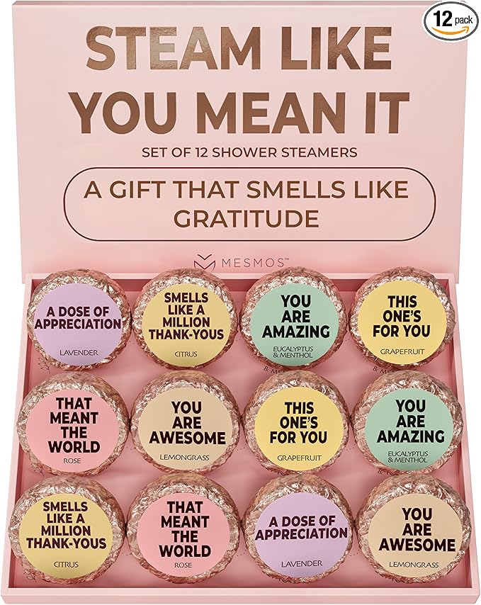 MESMOS 12 Assorted Shower Steamers Aromatherapy, Thank You Gifts by MesmorizingMemoriesMoments