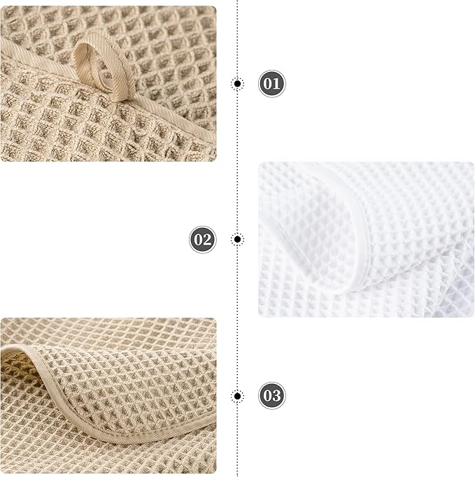 POLYTE 430 GSM Microfiber Quick Dry Lint Free Oversize Bath Towel Set, 6 Piece - Image 9