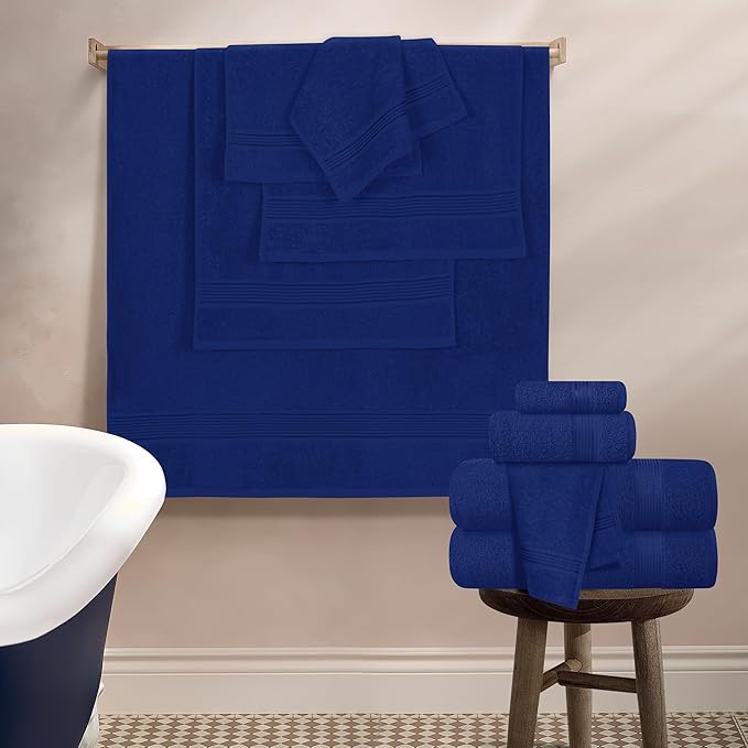 Belizzi Home 100% Cotton Towel Set, Contains 6 Soft Bath Towel, 6 Hand Towels - Image 4