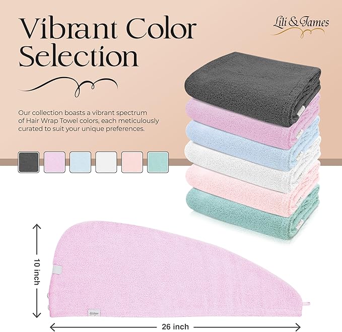 Cotton Hair Towel Wrap for Women/Kids | Quick Dry, Soft & Absorbent 420 GSM - Image 2
