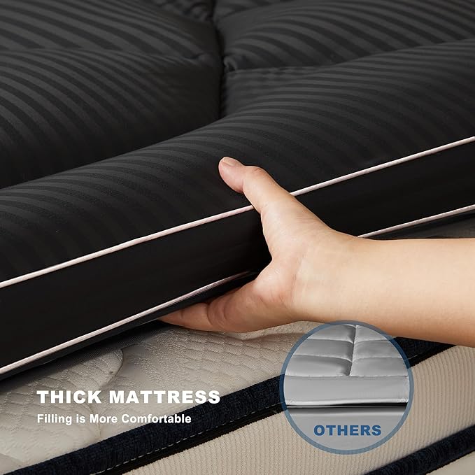 BEDLORE King Mattress Topper, Thick Pillow Top Pad - Image 6