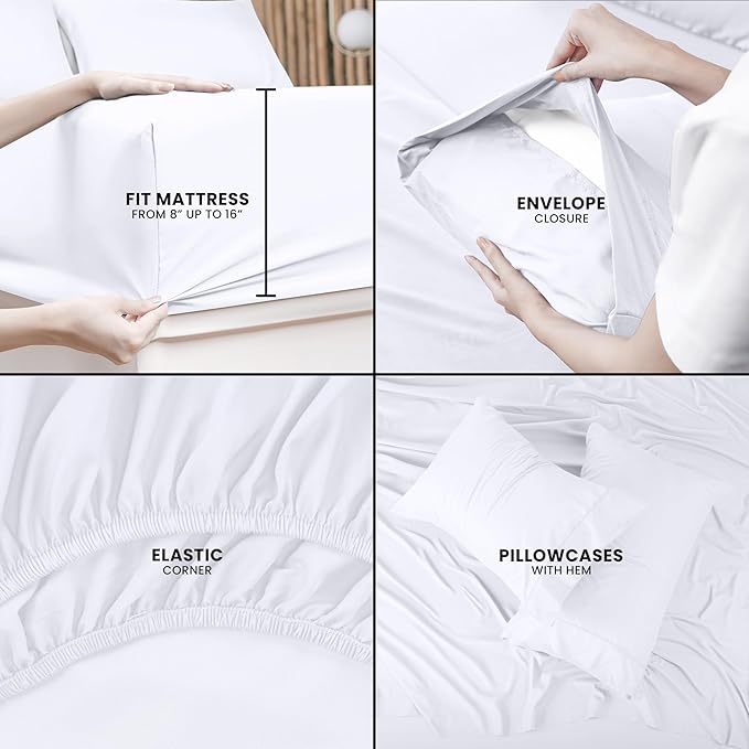 Utopia Bedding Queen Bed Sheets Set - Image 4