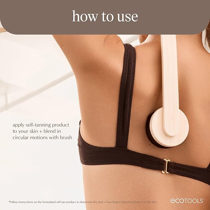 EcoTools Good Tan Self-Tan Back Applicator, Long Handle Back Brush - Image 4