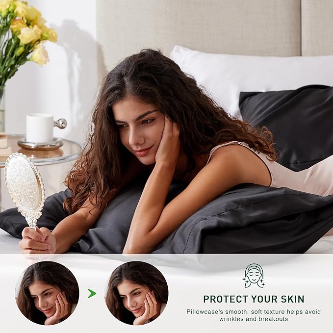 Love's cabin Satin Pillowcase Set of 2 Standard Size 20x26, Cooling Pillow - Image 3
